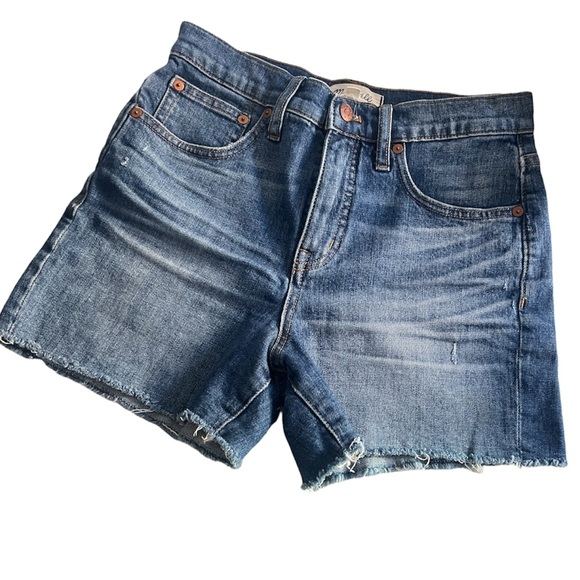 Madewell high rise denim shorts in Glenoak wash cut off edition size 25 - Picture 2 of 6